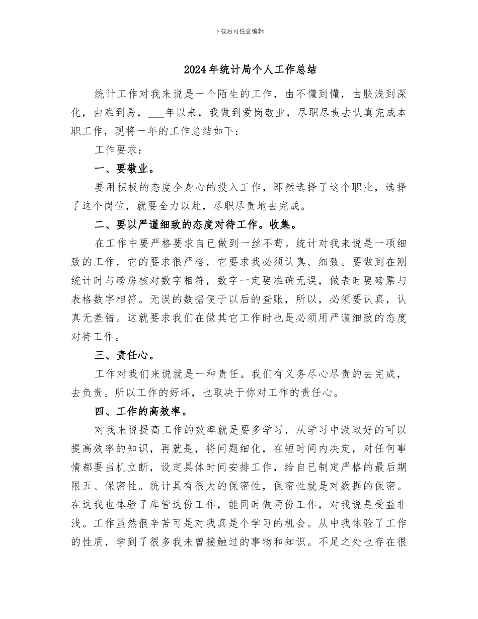 2024年统计局个人工作总结_第1页