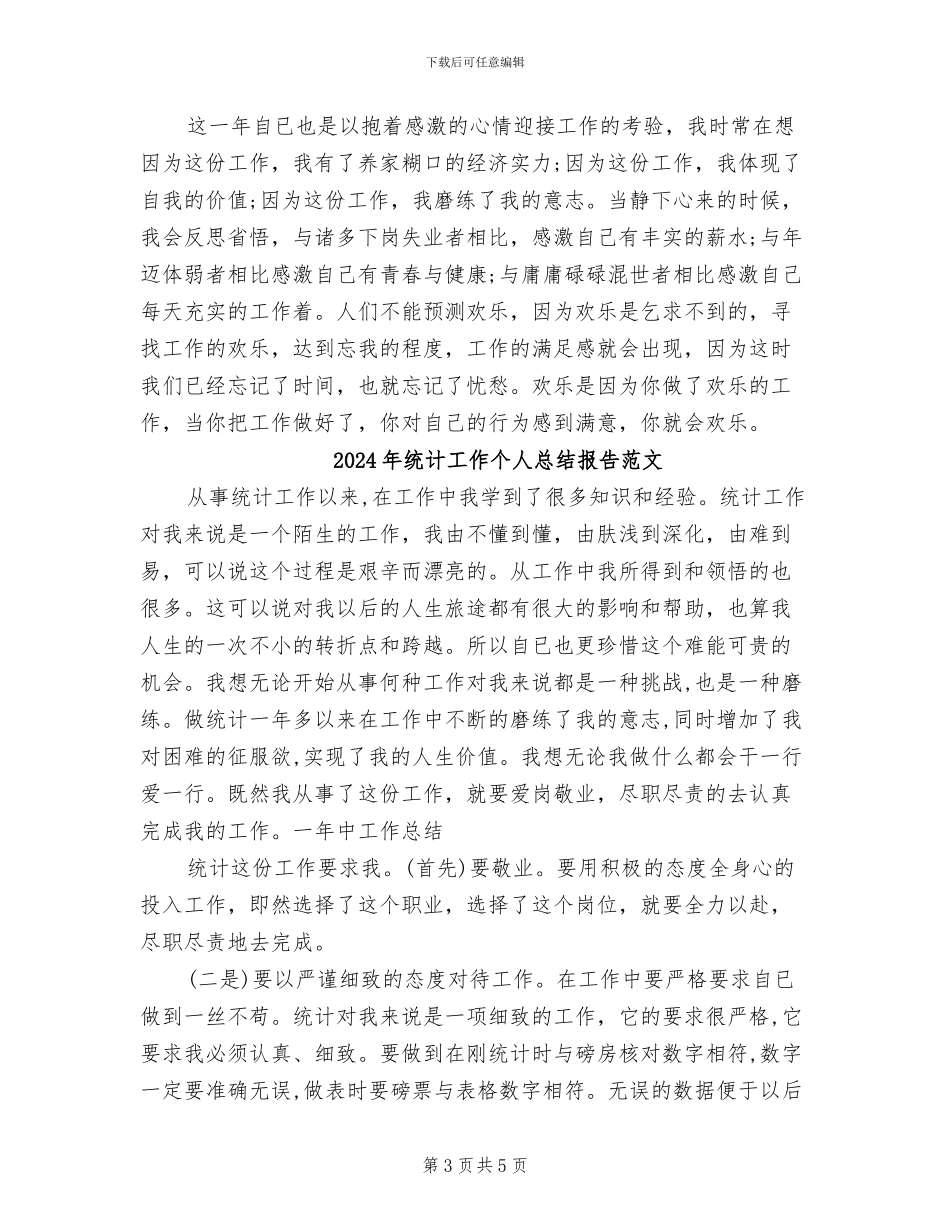 2024年统计工作个人总结报告_第3页