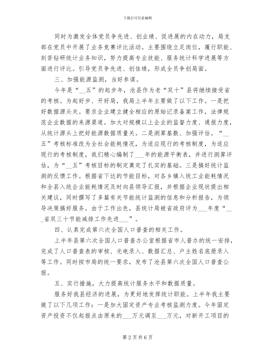 2024年统计工作半年度总结及安排_第2页
