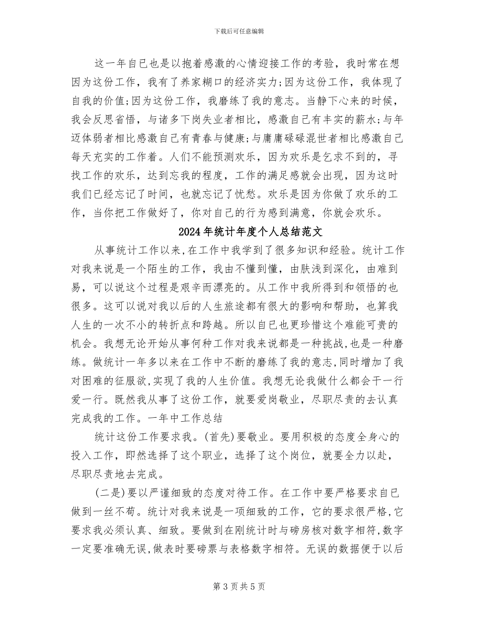 2024年统计年度个人总结_第3页