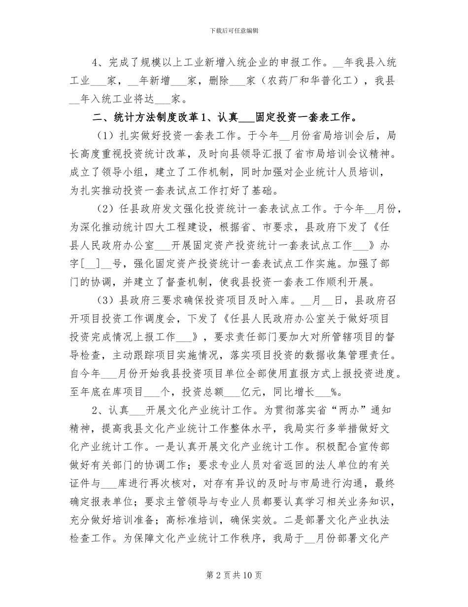 2024年统计年度工作总结与计划_第2页