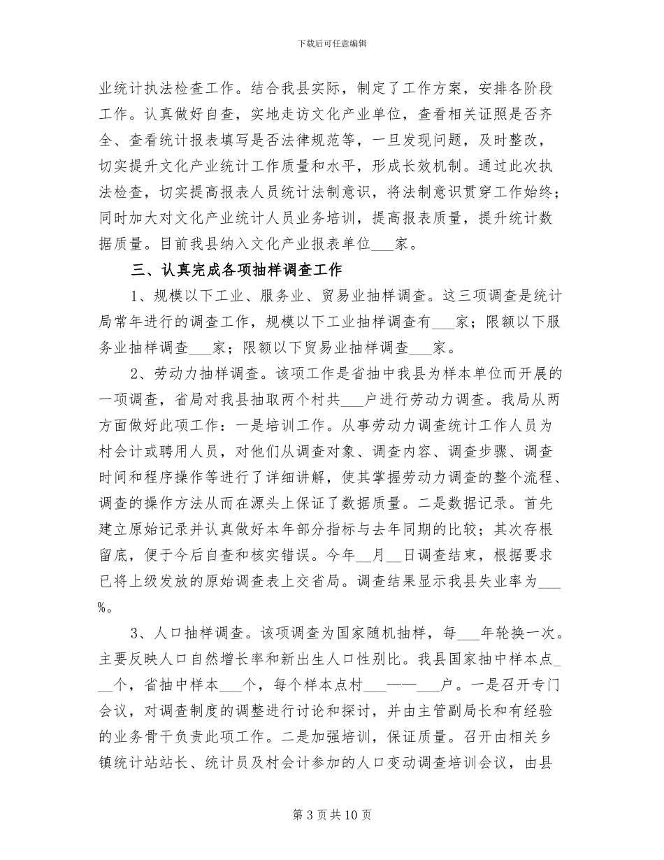 2024年统计年度工作总结与计划_第3页