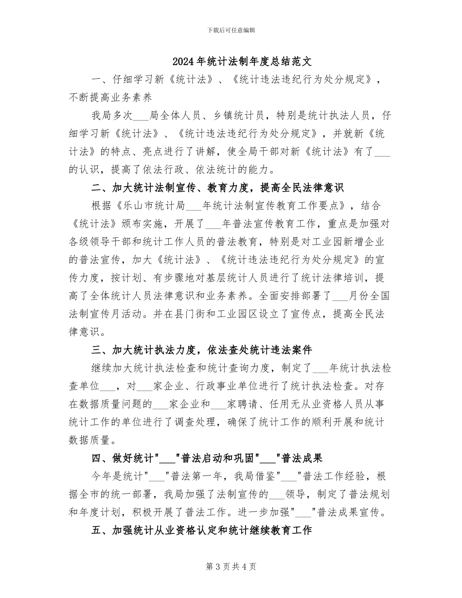 2024年统计法制年度总结_第3页