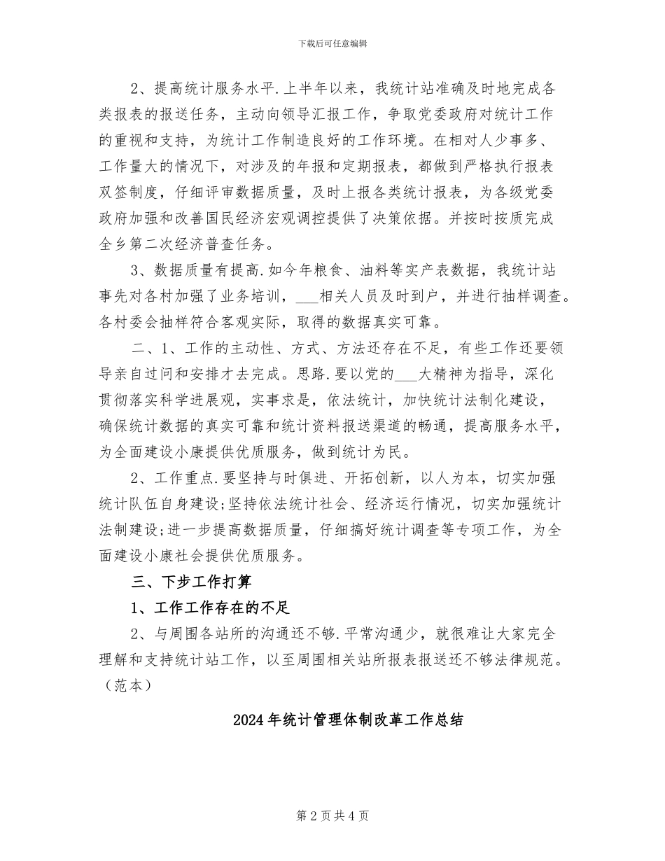 2024年统计站年终总结_第2页