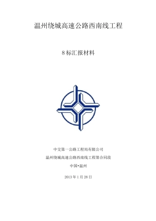 项目前期工作汇报材料