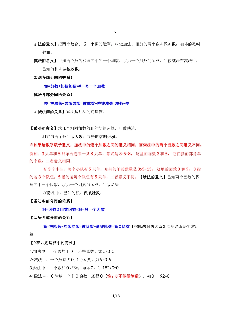 四年级-数学笔记-下_第1页