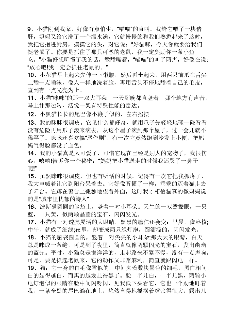 小猫作文之小猫外形特点的作文_第2页