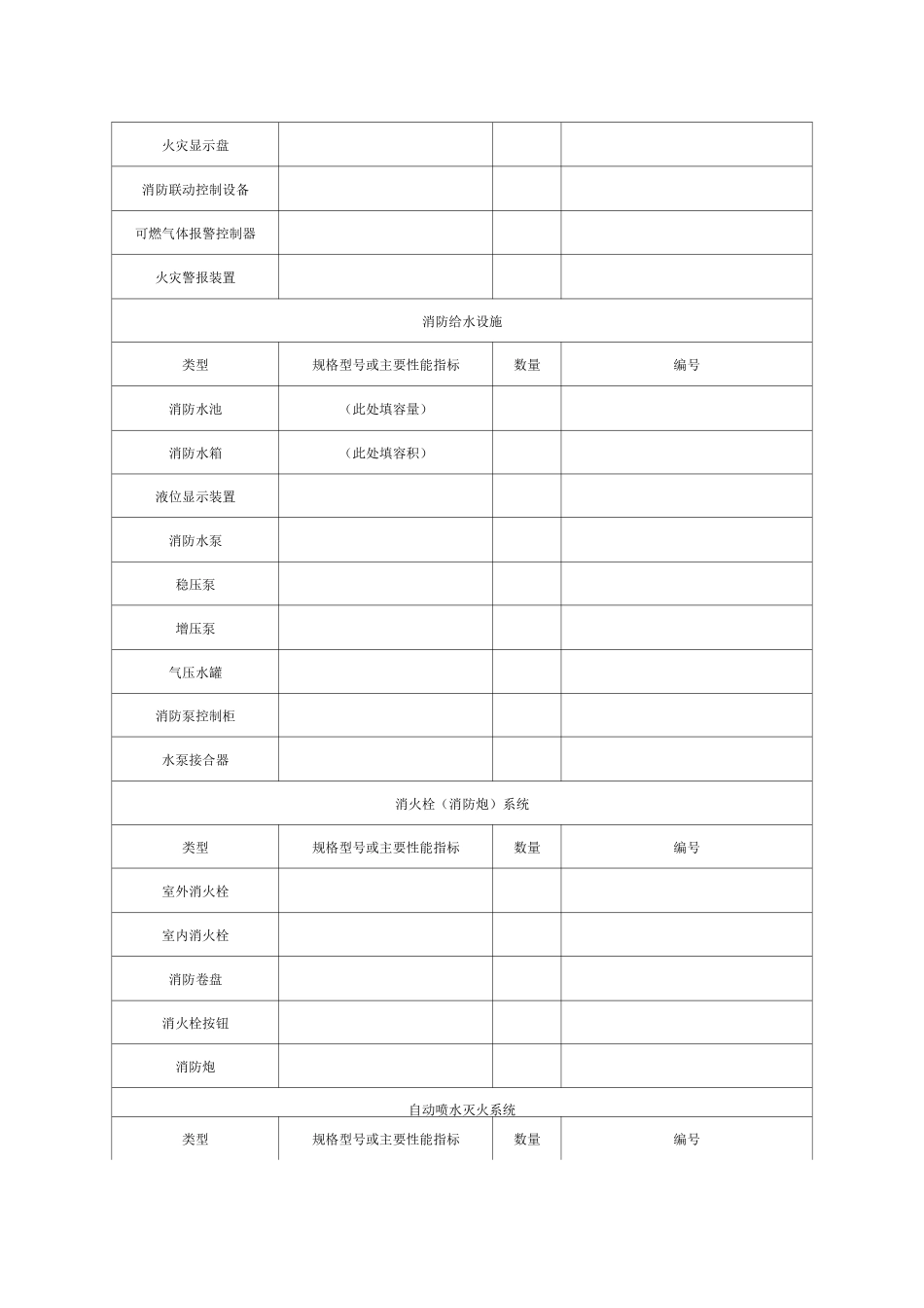 维保项目消防设施基本信息表(1)_第2页