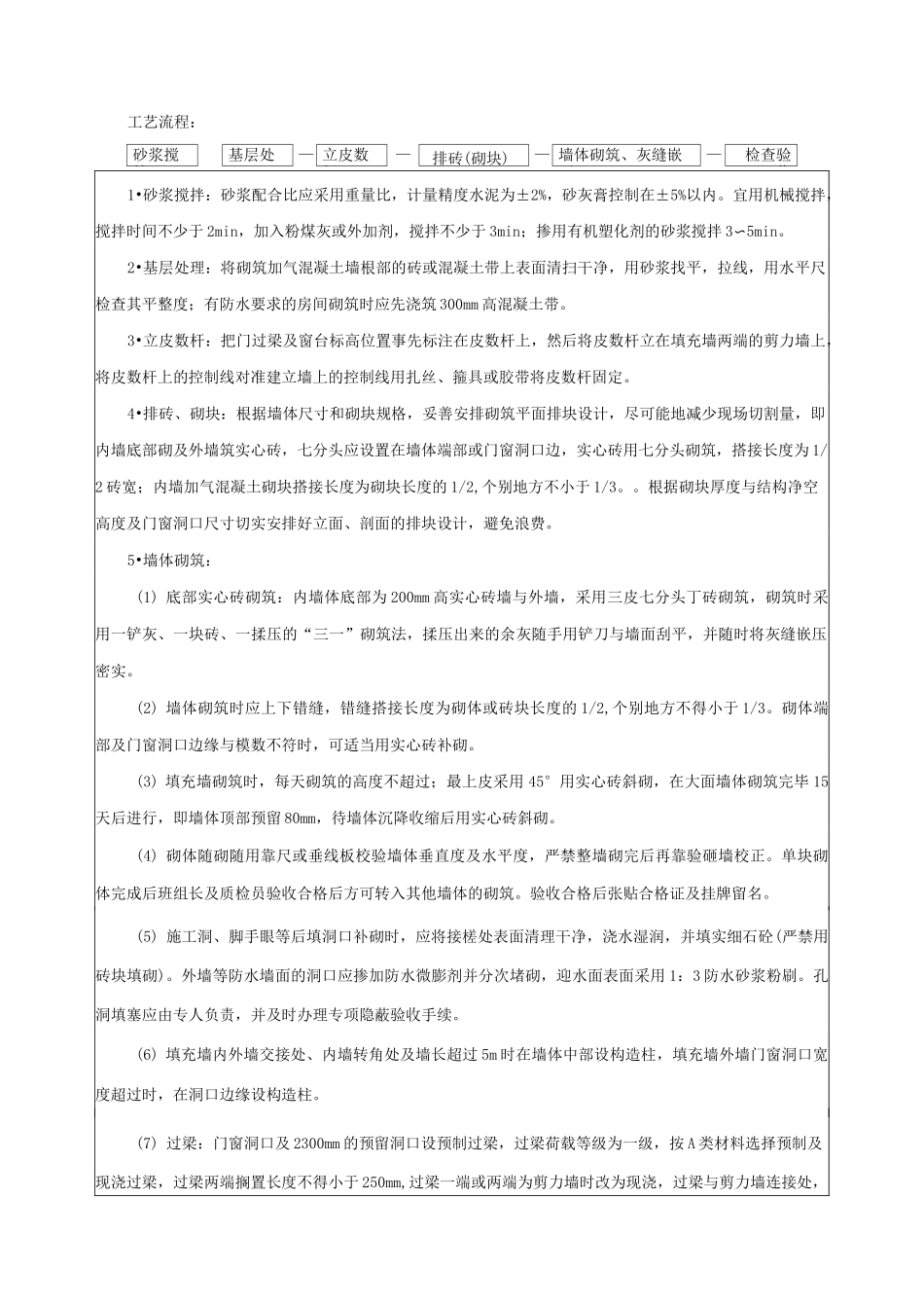 砌体二次结构技术交底_第2页