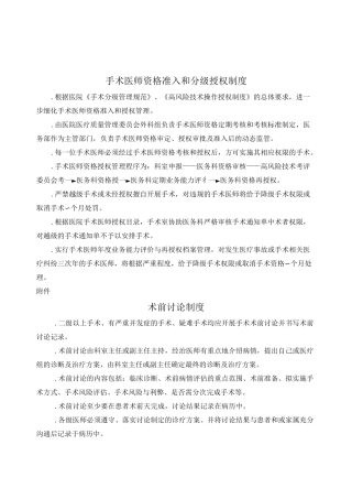 手术相关制度