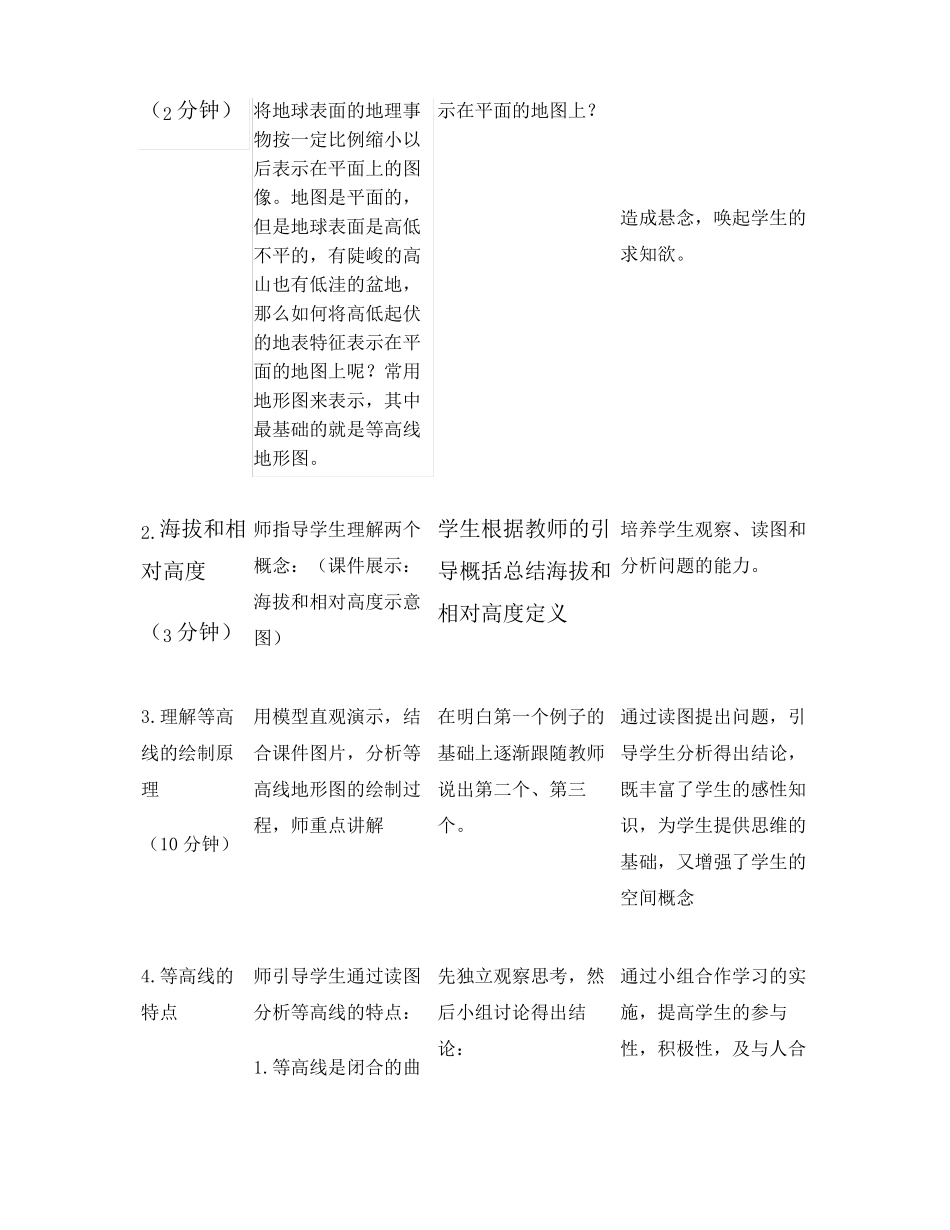 地形图的判读教学设计_第3页