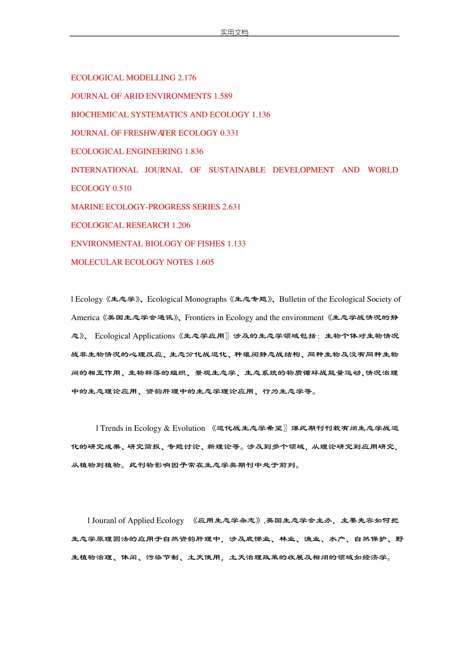 地理、景观、生态SCI期刊_第1页