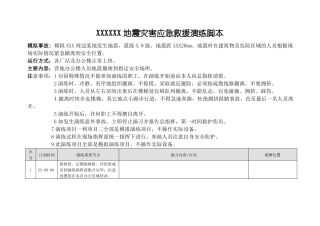 地震灾害应急救援演练模板