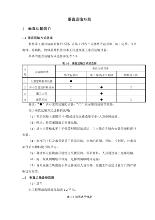 垂直运输方案