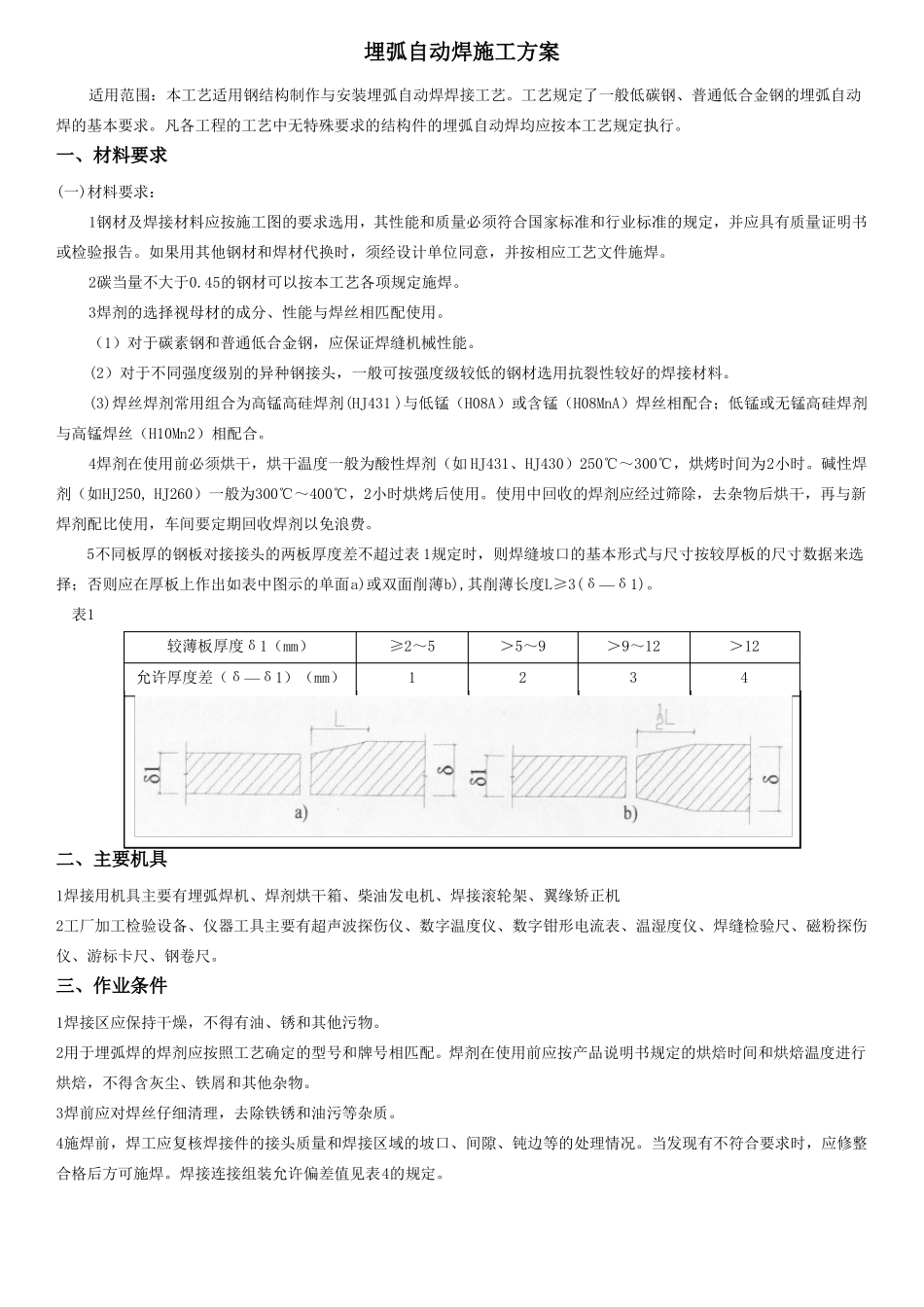 埋弧自动焊施工方案_第1页