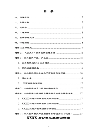 域公共品牌培育完整方案设计