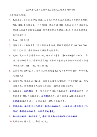 培训机构工资构成标准