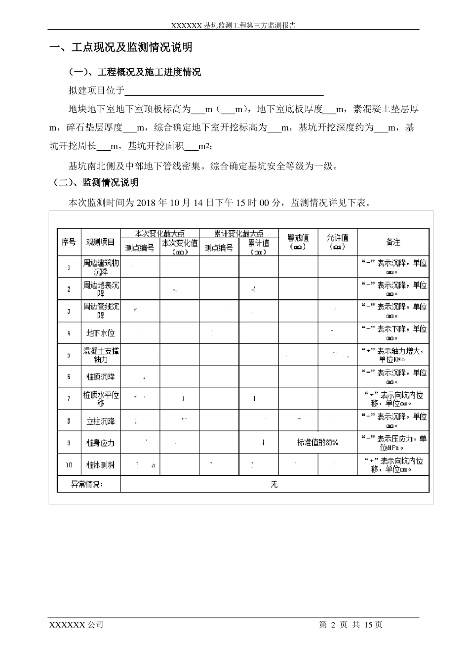 基坑项目第三方监测报告模板2018_第3页