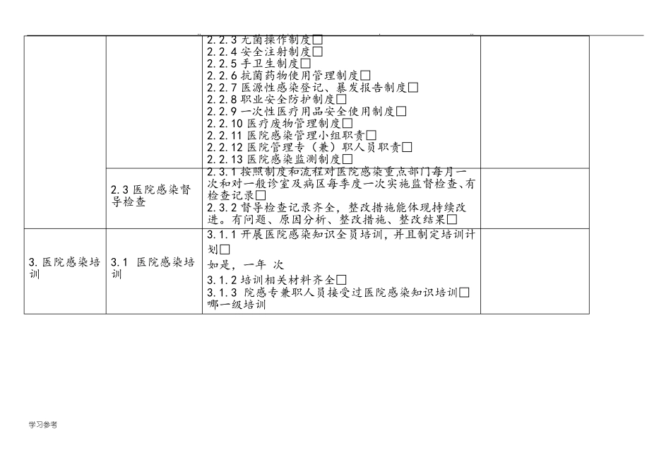 基层医院感染管理督导检查表_第2页