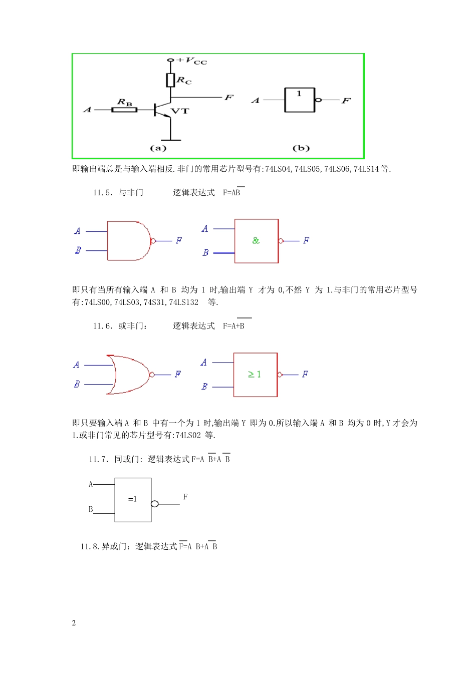 基本逻辑门电路汇总_第2页