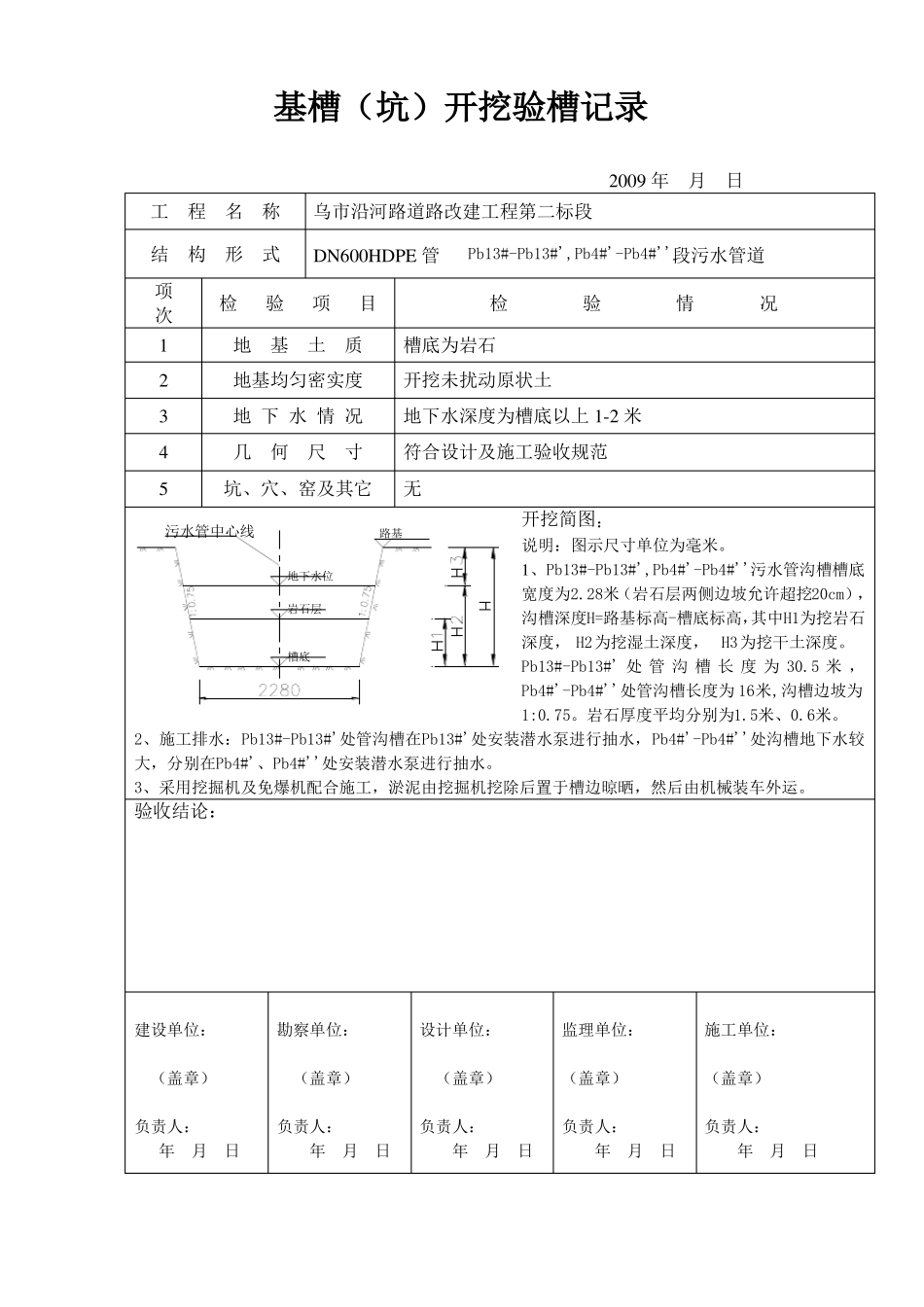 基槽坑开挖验槽记录_第2页