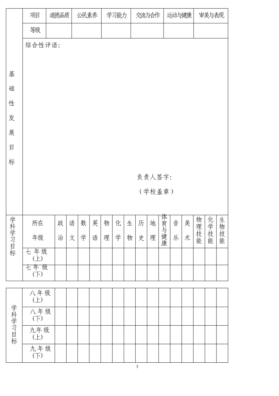 基础发展性目标评定内容_第3页