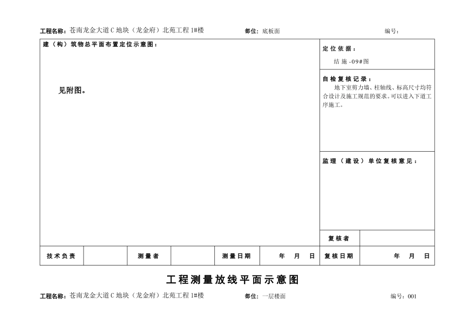 基础工程测量放线平面示意图_第2页
