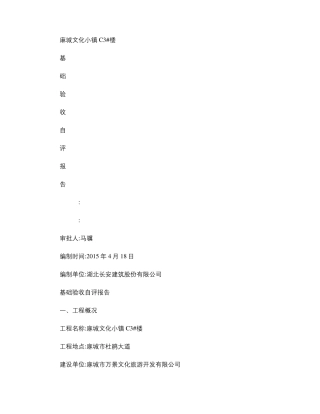 基础验收自评报告精