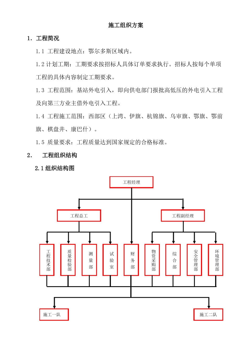 基站外电引入工程施工组织设计方案_第2页