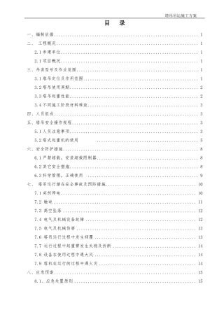 塔吊吊运施工方案