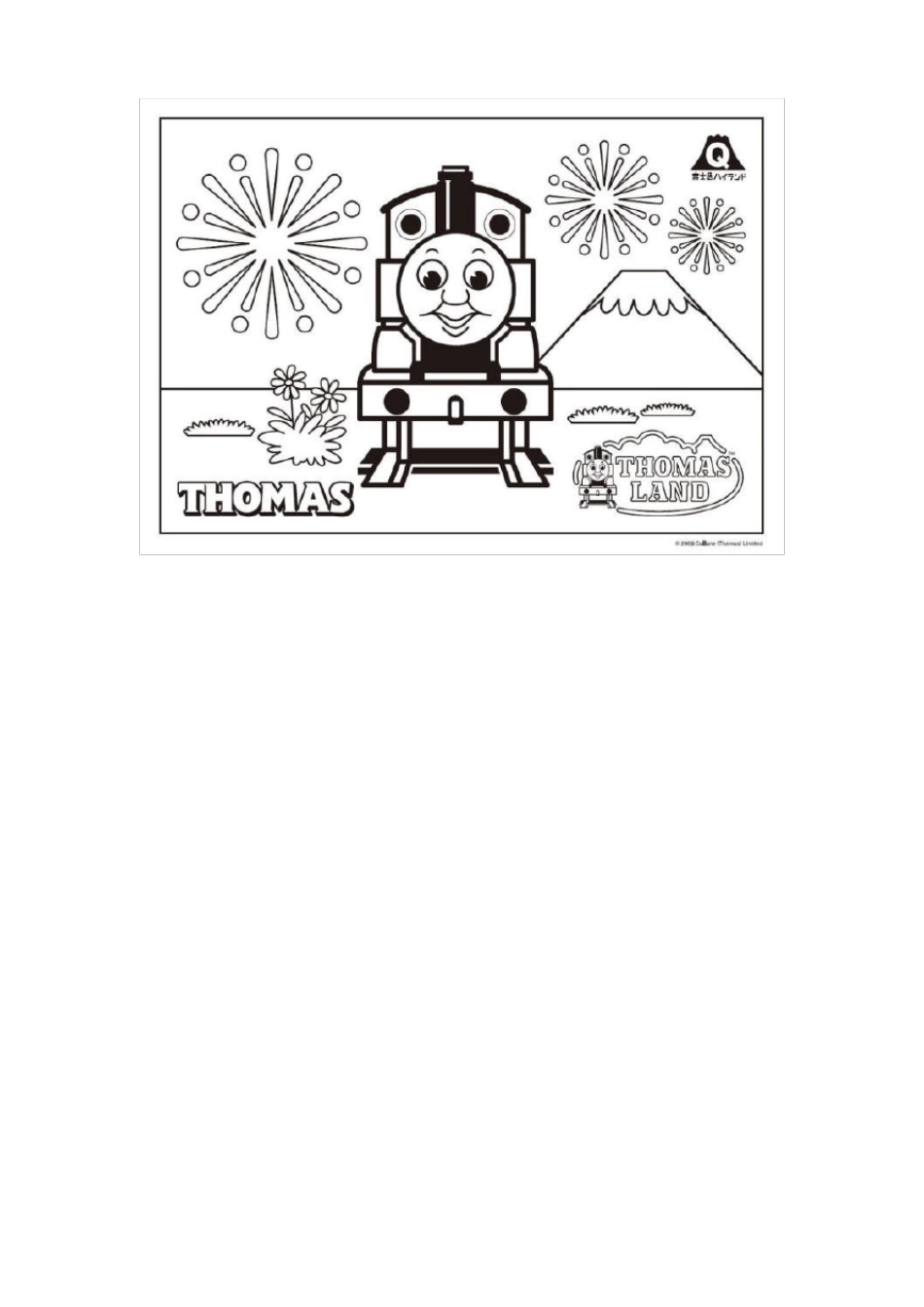 填色画托马斯小火车宝宝涂色画_第1页