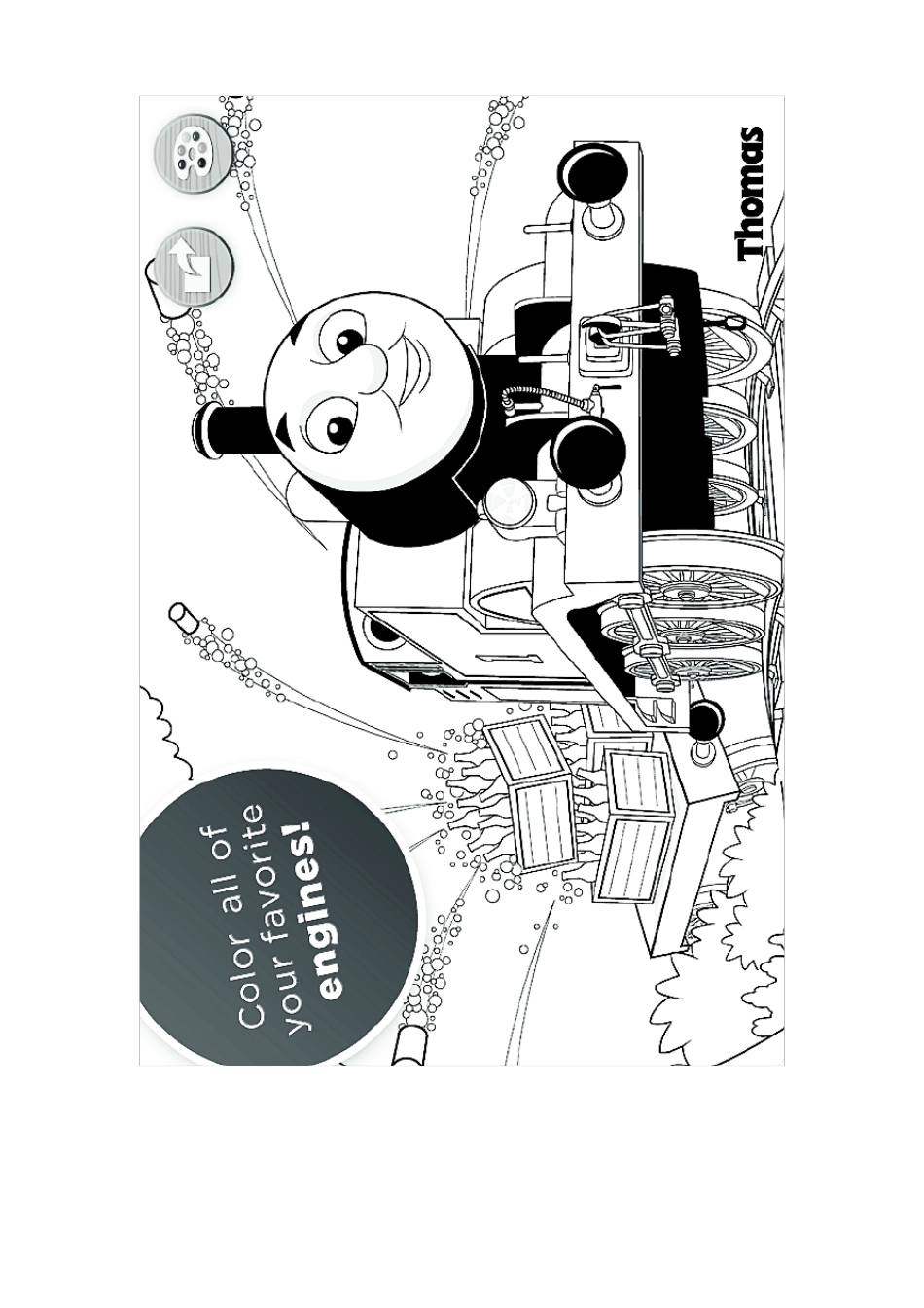 填色画托马斯小火车宝宝涂色画_第3页