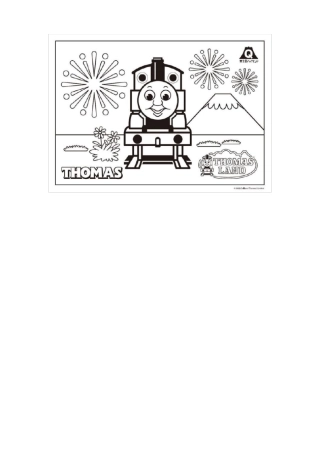 填色画托马斯小火车宝宝涂色画
