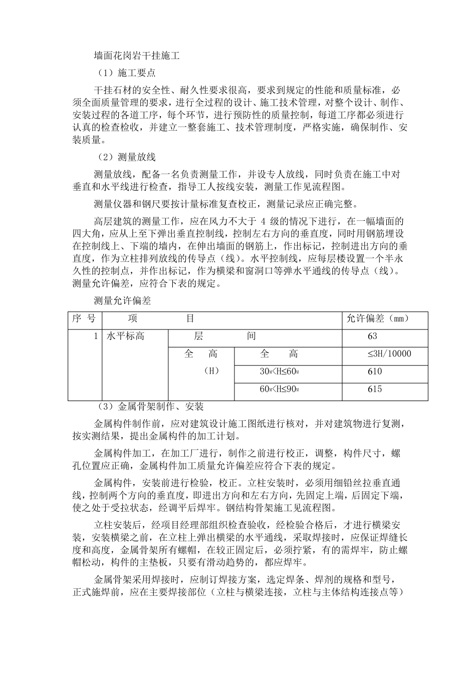 墙面花岗岩干挂施工_第1页