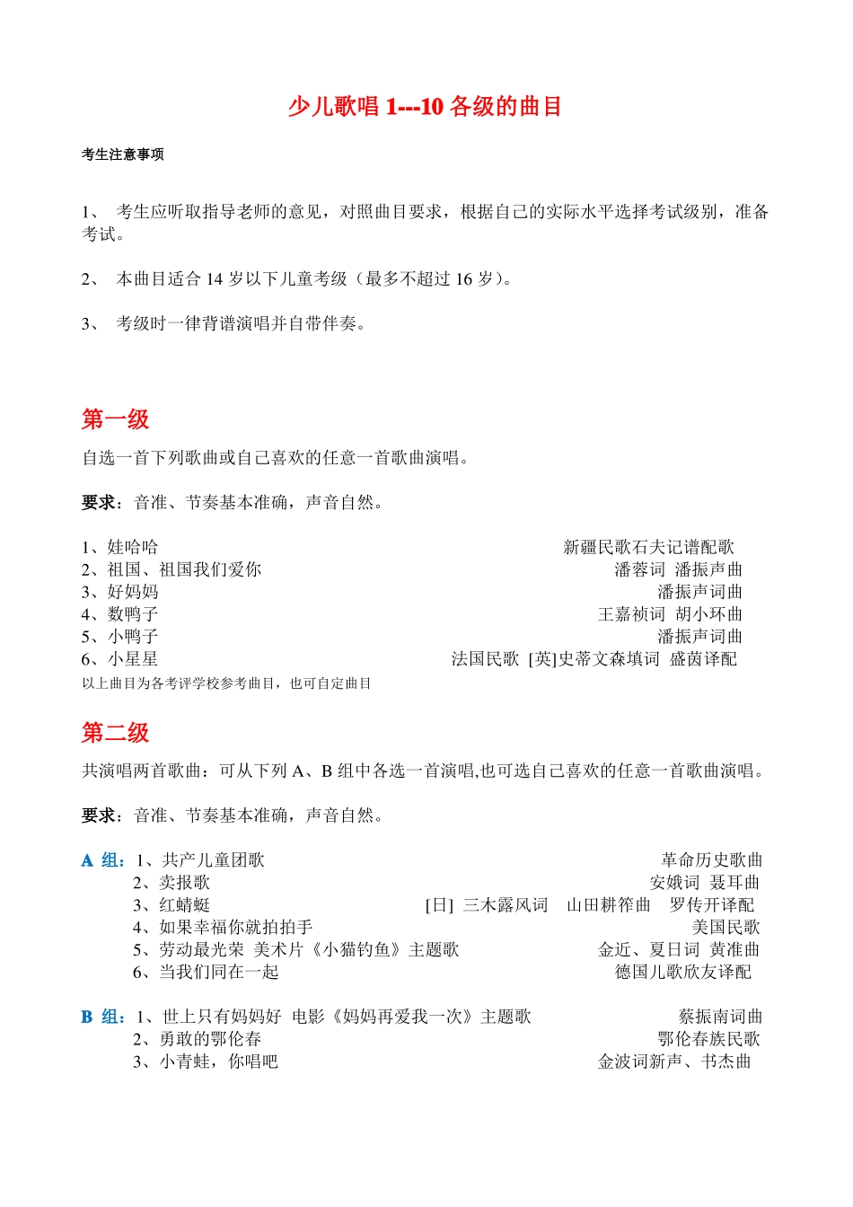 声乐考级内容_第2页