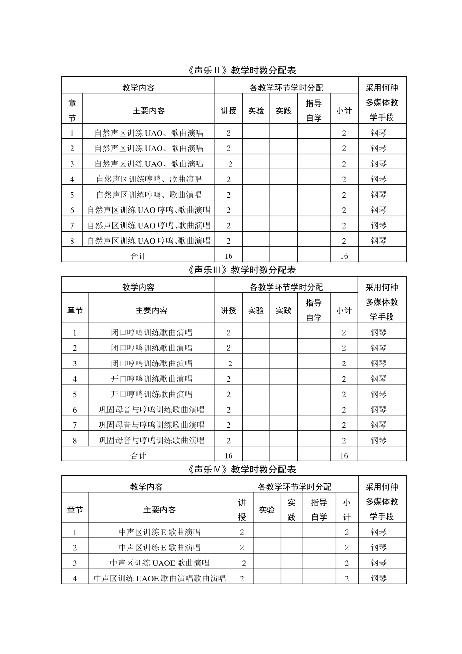 声乐课程教学大纲_第3页