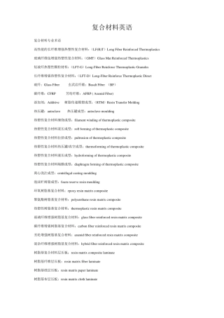 复合材料英语