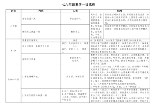 复学后学生一日工作流程