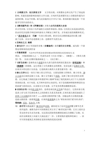 外国文化史整理