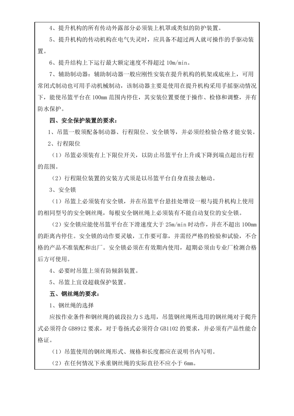 外墙吊篮施工安全技术交底_第3页