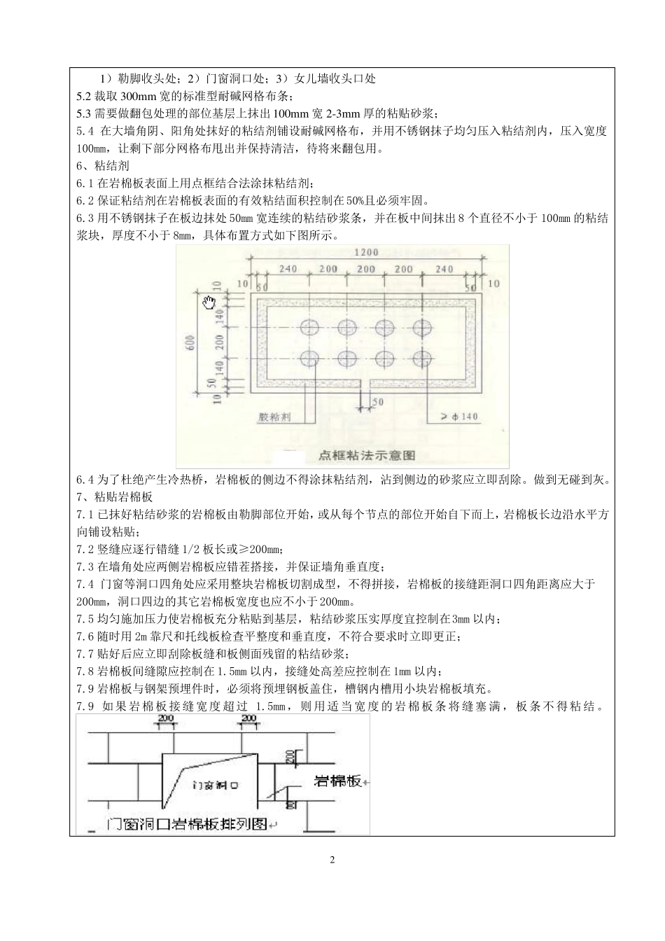 外墙外岩棉板保温技术交底_第2页