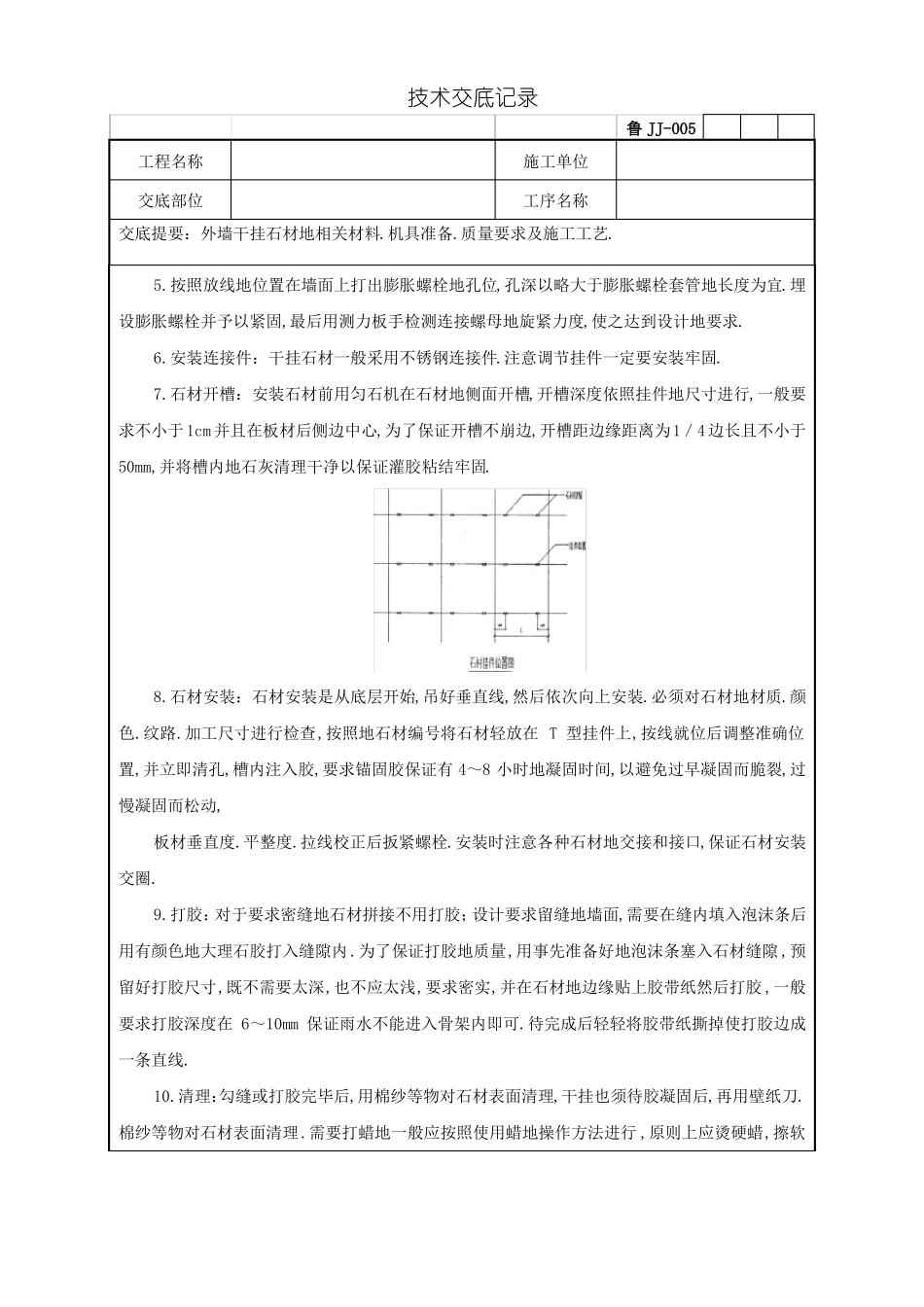 外墙干挂石材技术交底_第2页