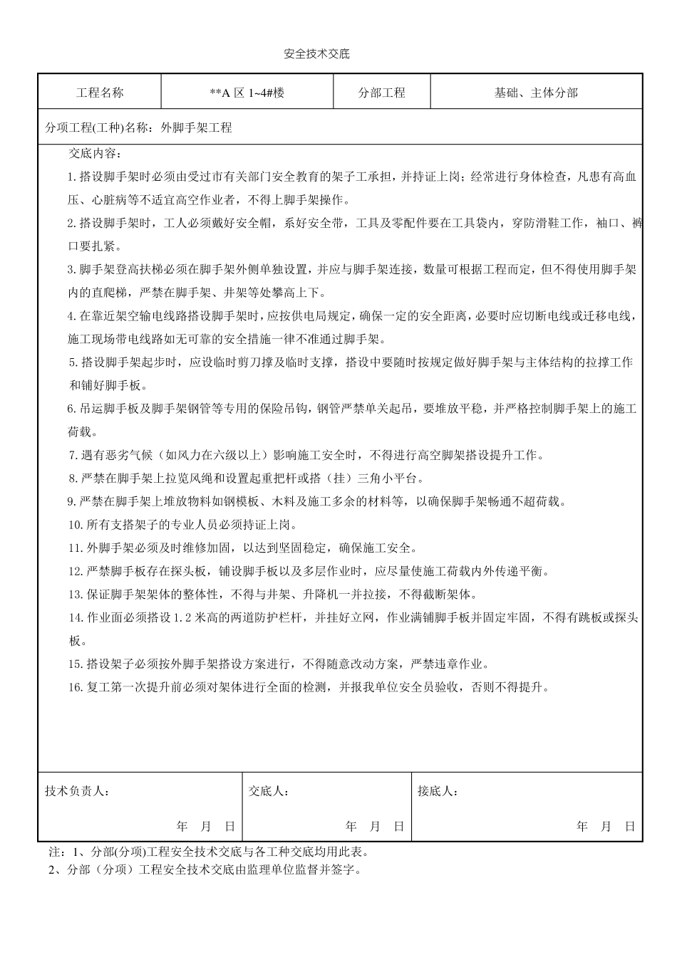 外墙脚手架工程安全技术交底_第3页