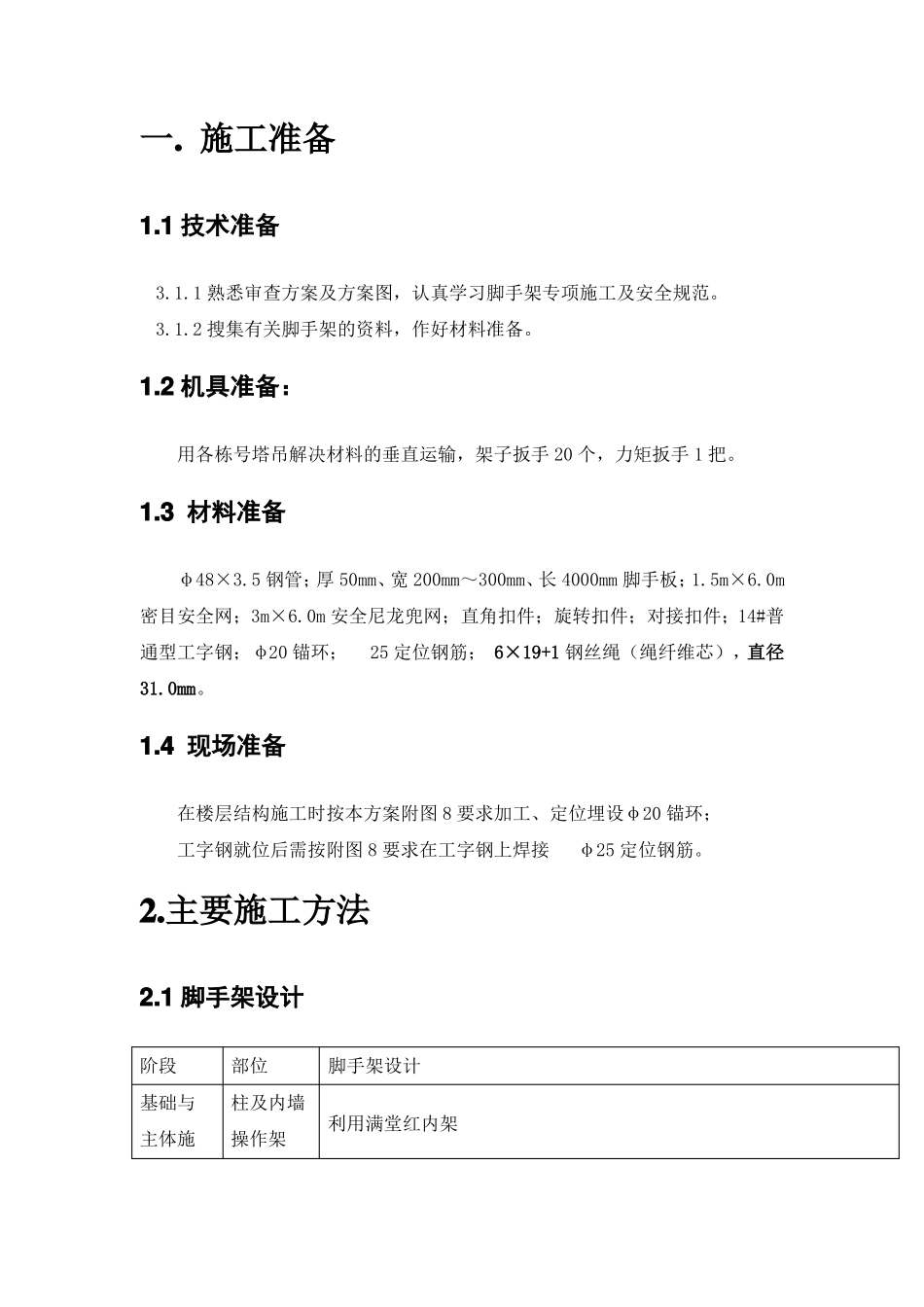 外脚手架技术交底_第1页