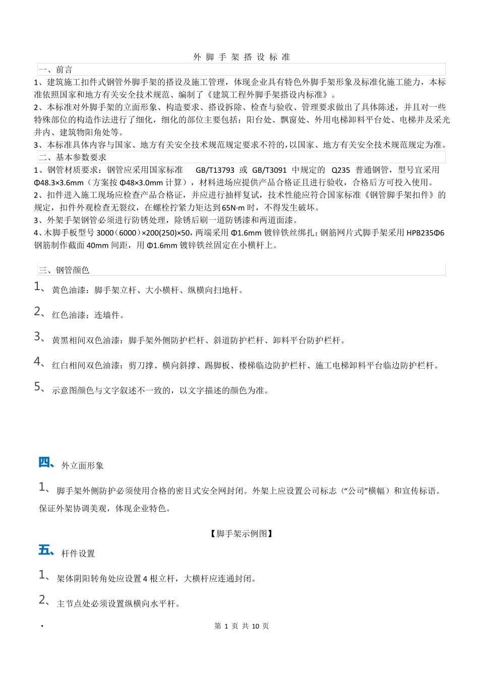 外脚手架搭设标准全面图解_第1页