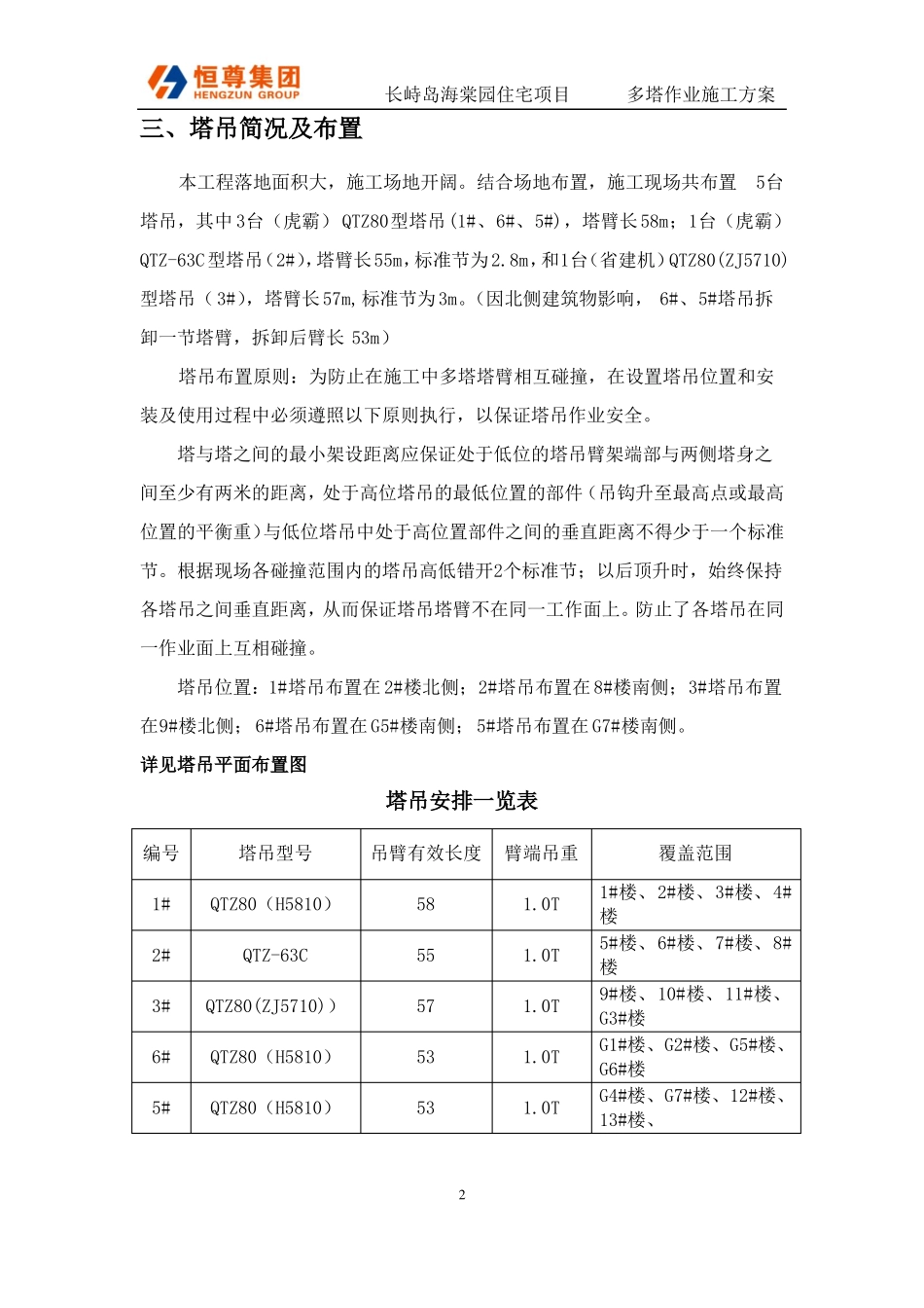 多塔作业施工方案_第2页