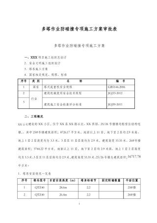 多塔作业防碰撞专项方案