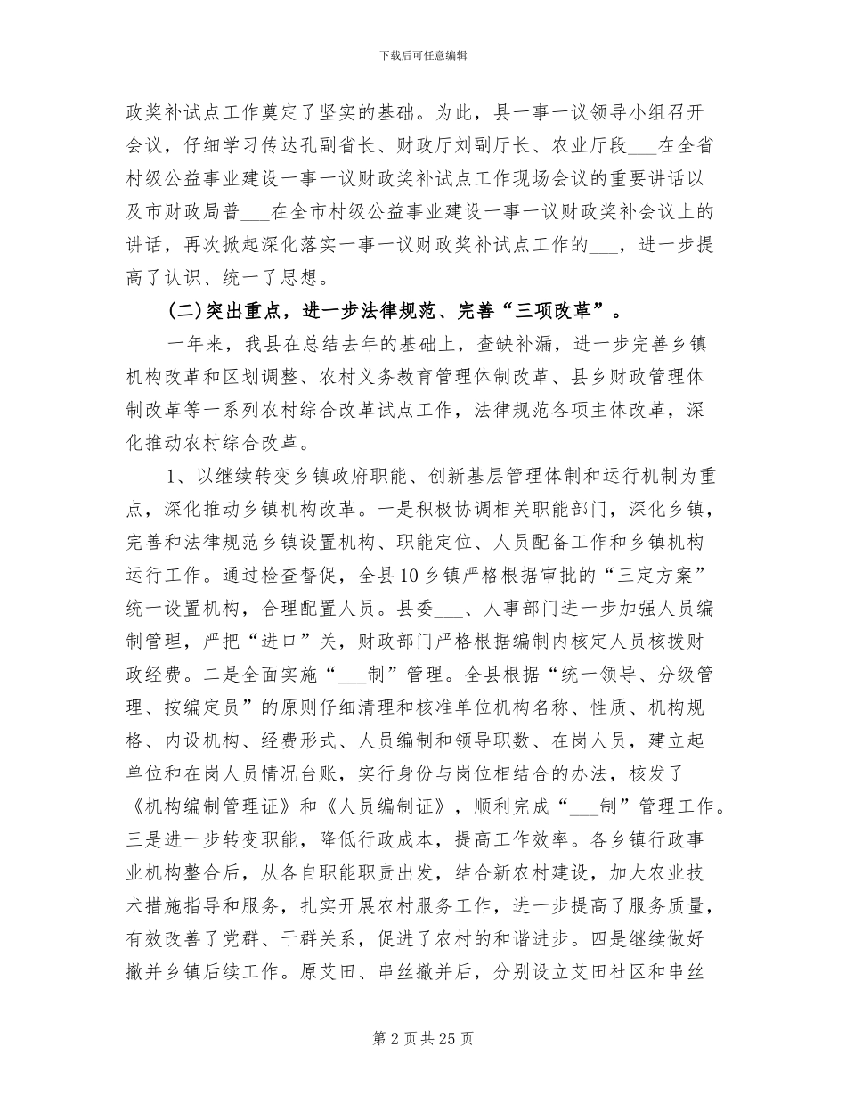 2024年综合改革年度工作总结_第2页