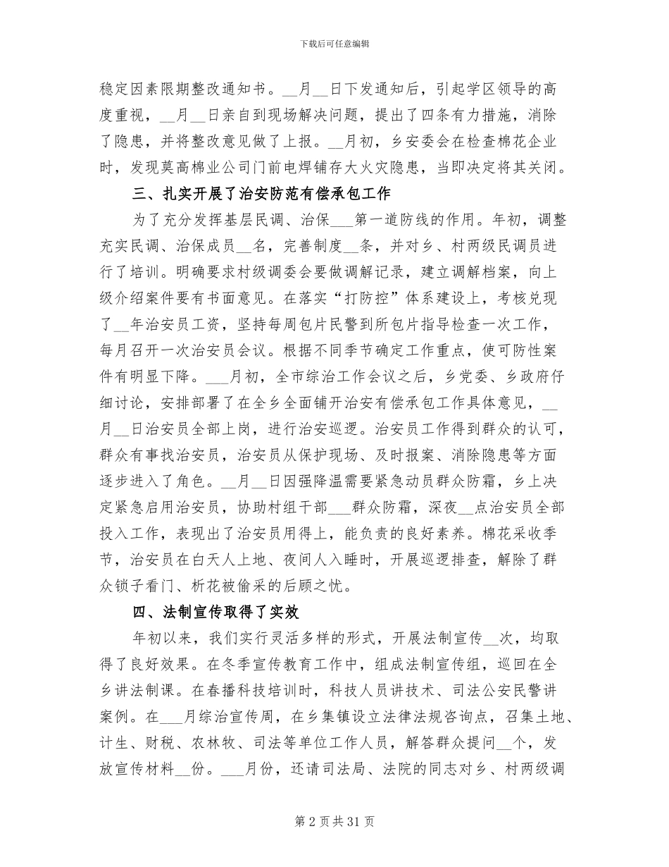 2024年综合治理工作总结_第2页