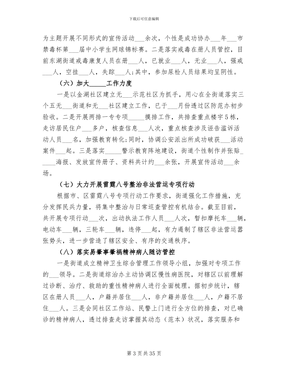 2024年综合治理工作总结和计划_第3页